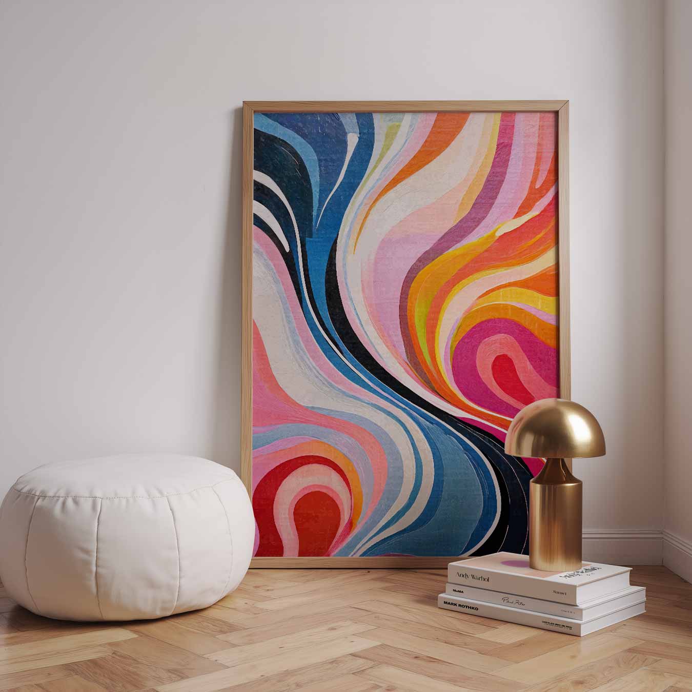 Kleurrijke Abstracte Kunstposter-WallArtistic