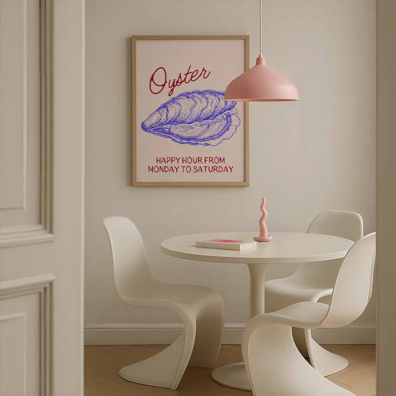 Oester Happy Hour Poster-WallArtistic