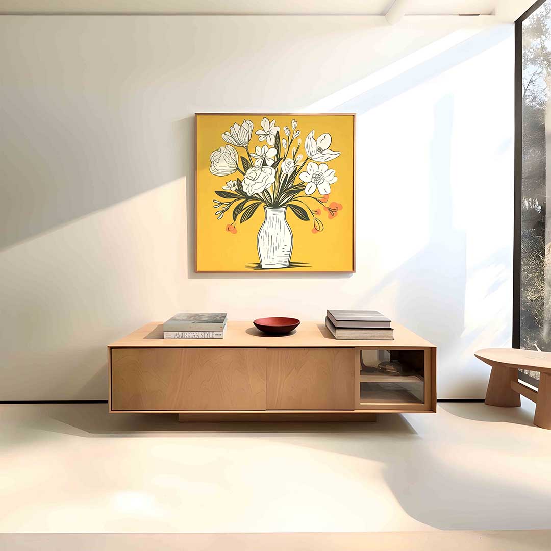 Bloemen in vaas Poster