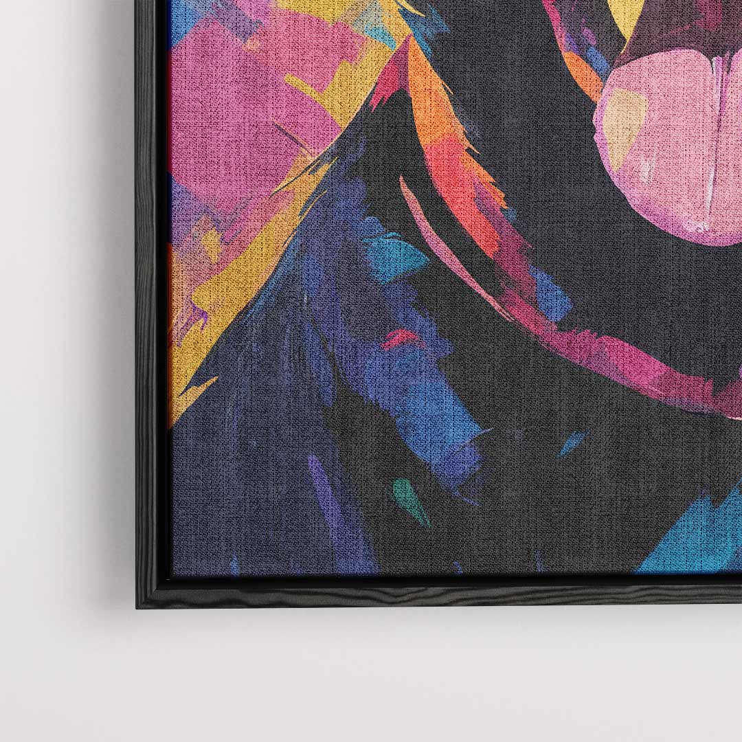 Kleurrijke Hond Portret Kunstwerk-canvas-dibond-plexiglas-wanddecoratie-WallArtistic