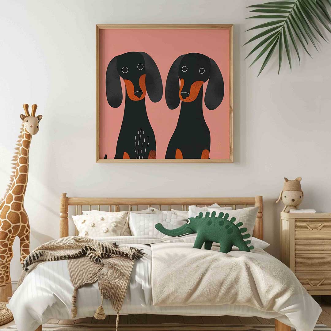 Twee teckels Poster