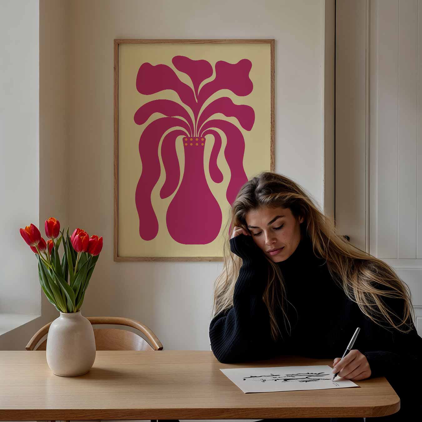 Speelse Vaasvorm Illustratie Poster