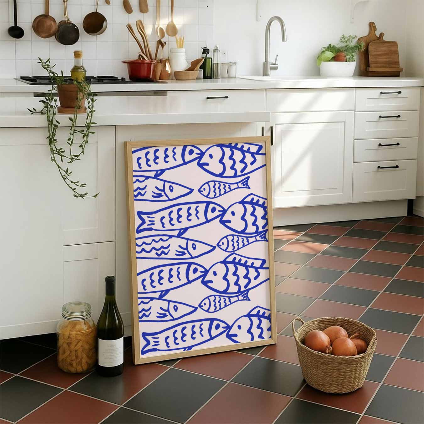 Vispatroon Kunstposter-WallArtistic