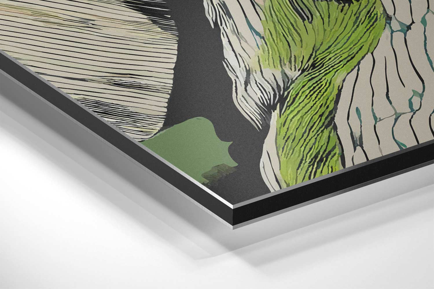 Rust in Groen Kunstwerk-canvas-dibond-plexiglas-wanddecoratie-WallArtistic