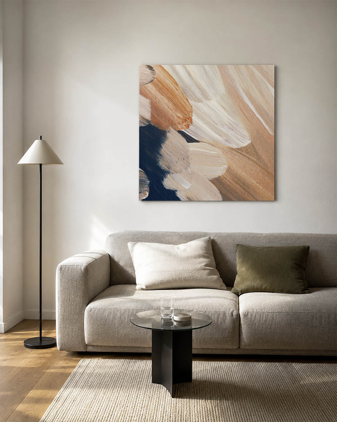 Organische borstelvegen Kunstwerk