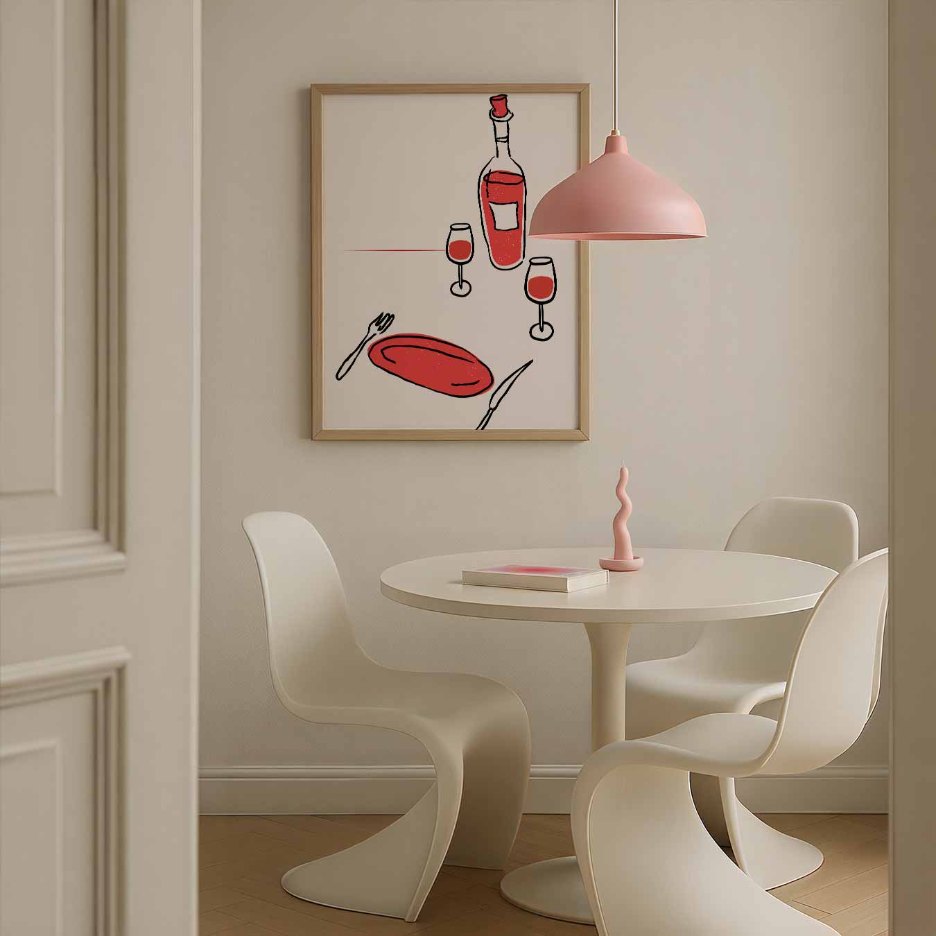 Stijlvolle Wijnavond Poster-WallArtistic