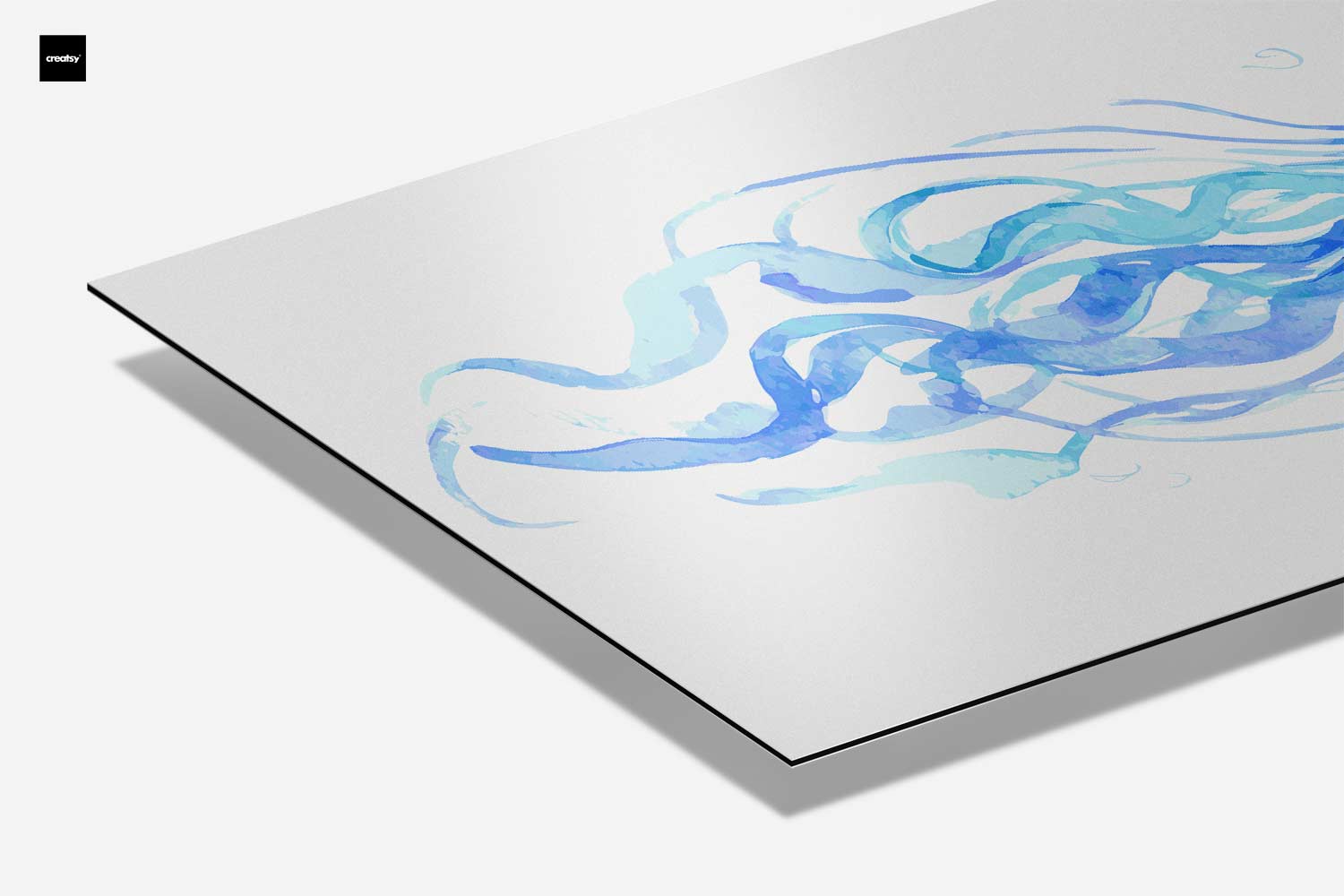 Dromerige Kwallen Waterverf Schilderij Kunstwerk-canvas-dibond-plexiglas-wanddecoratie-WallArtistic