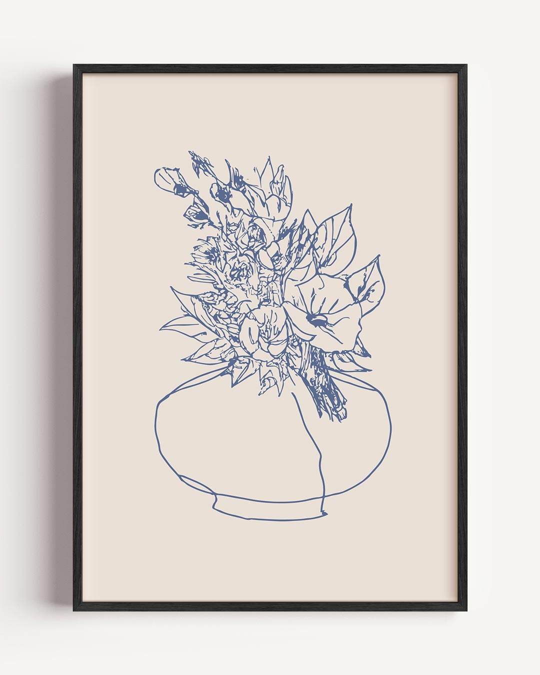 Bloemenschilderij in Vaasje Poster-WallArtistic