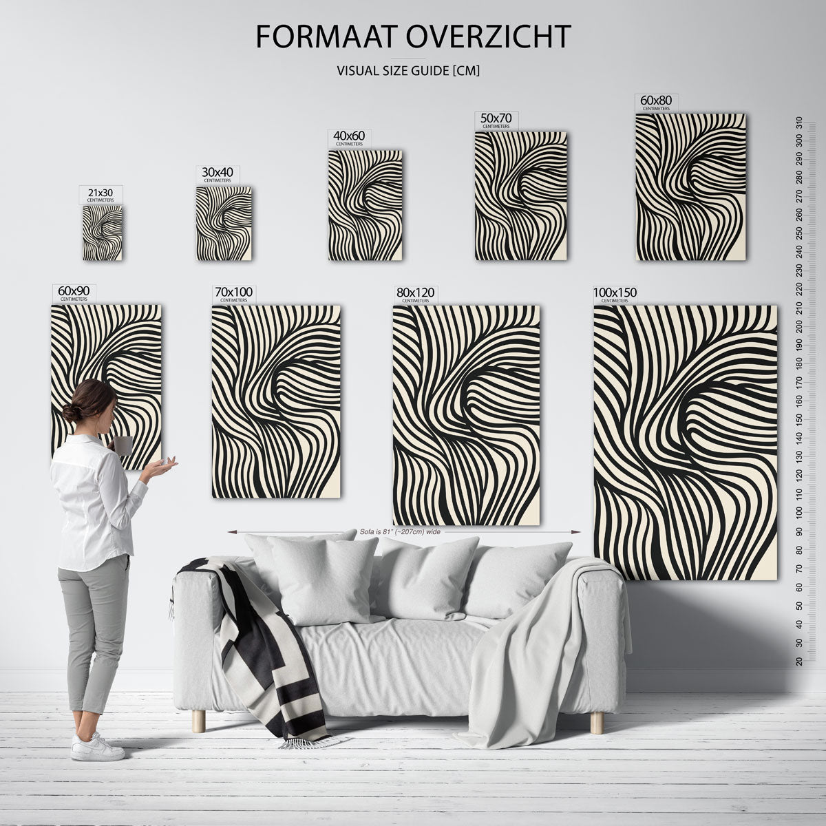 Golvende lijnen Poster
