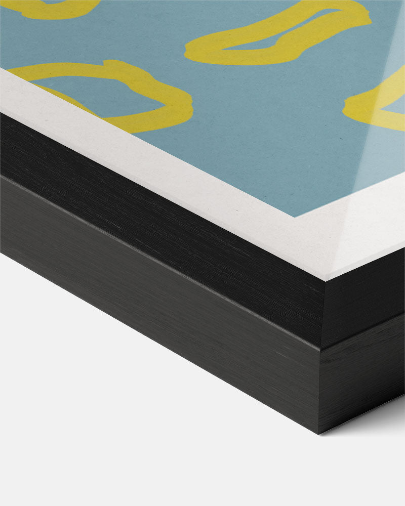 Vrolijke Turquoise Dierenprint Poster-WallArtistic