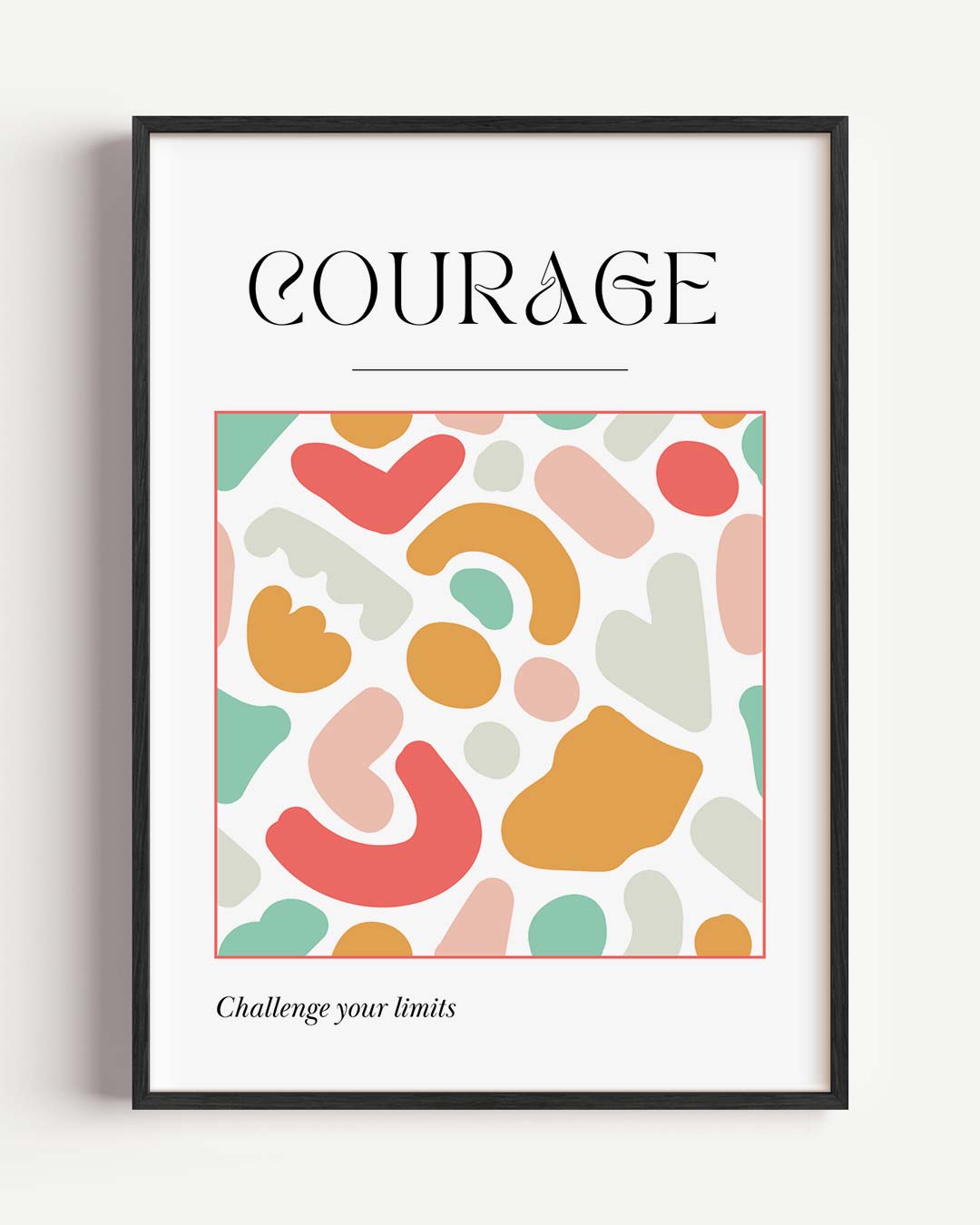 Kleurrijke Moed Poster-WallArtistic