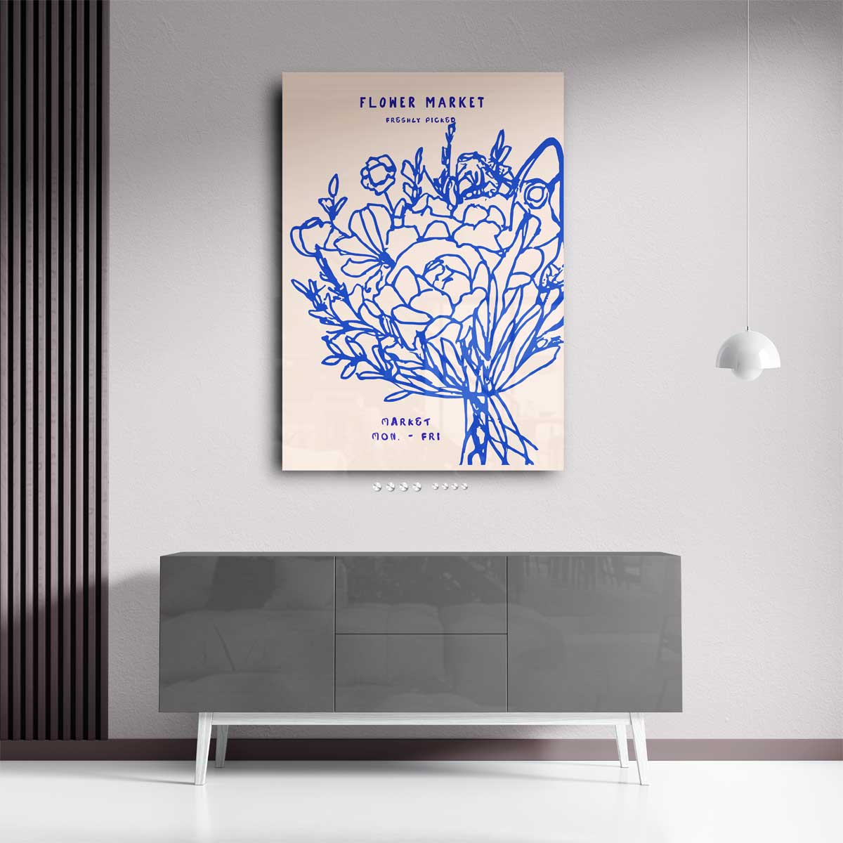 Bloemenmarkt Elegantie Kunstwerk-canvas-dibond-plexiglas-wanddecoratie-WallArtistic