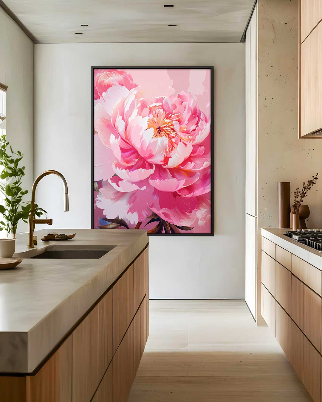 Bloeischoonheid in Roze Kunstwerk-canvas-dibond-plexiglas-wanddecoratie-WallArtistic