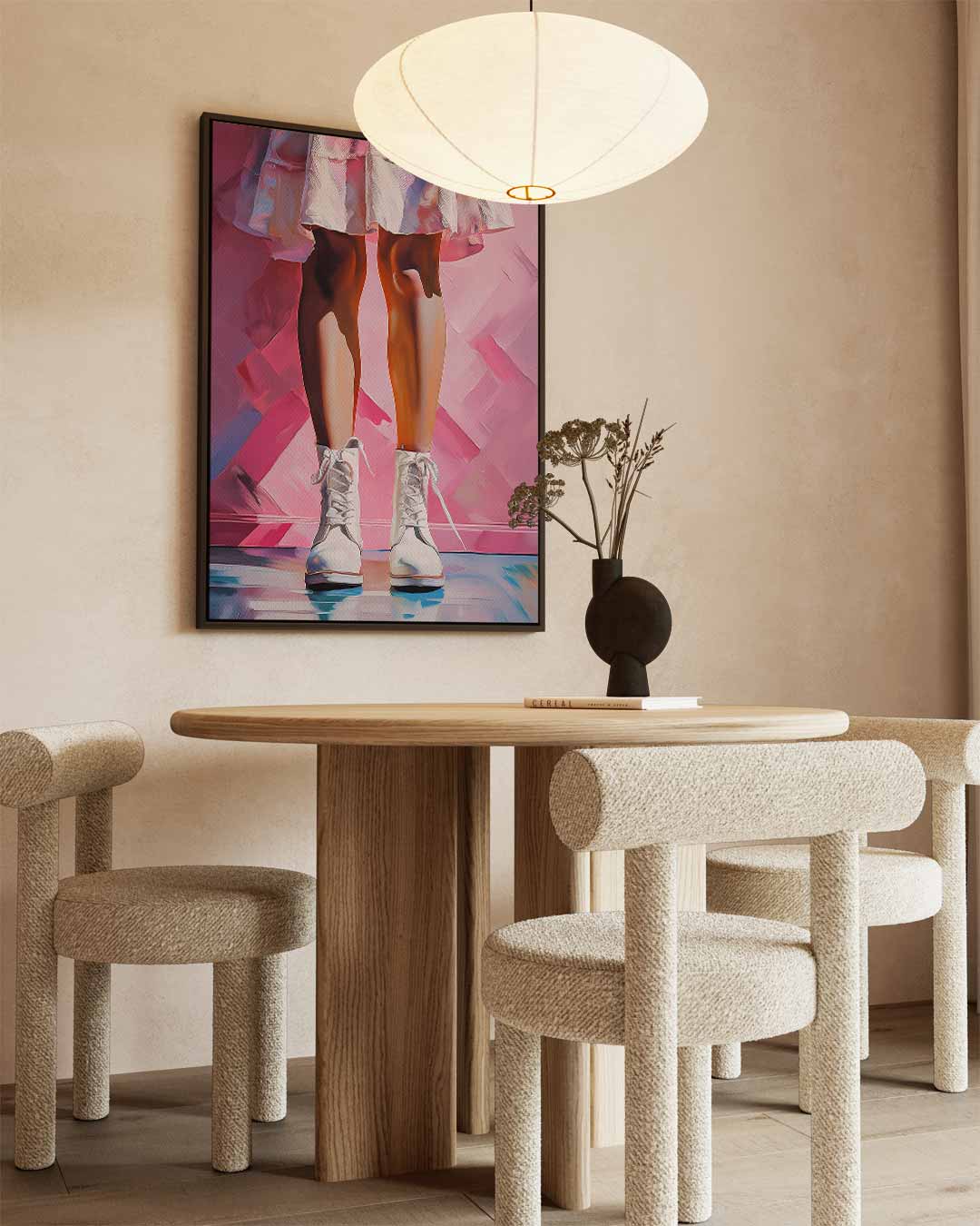 Stoere Stappers in Roze Sfeer Kunstwerk-canvas-dibond-plexiglas-wanddecoratie-WallArtistic
