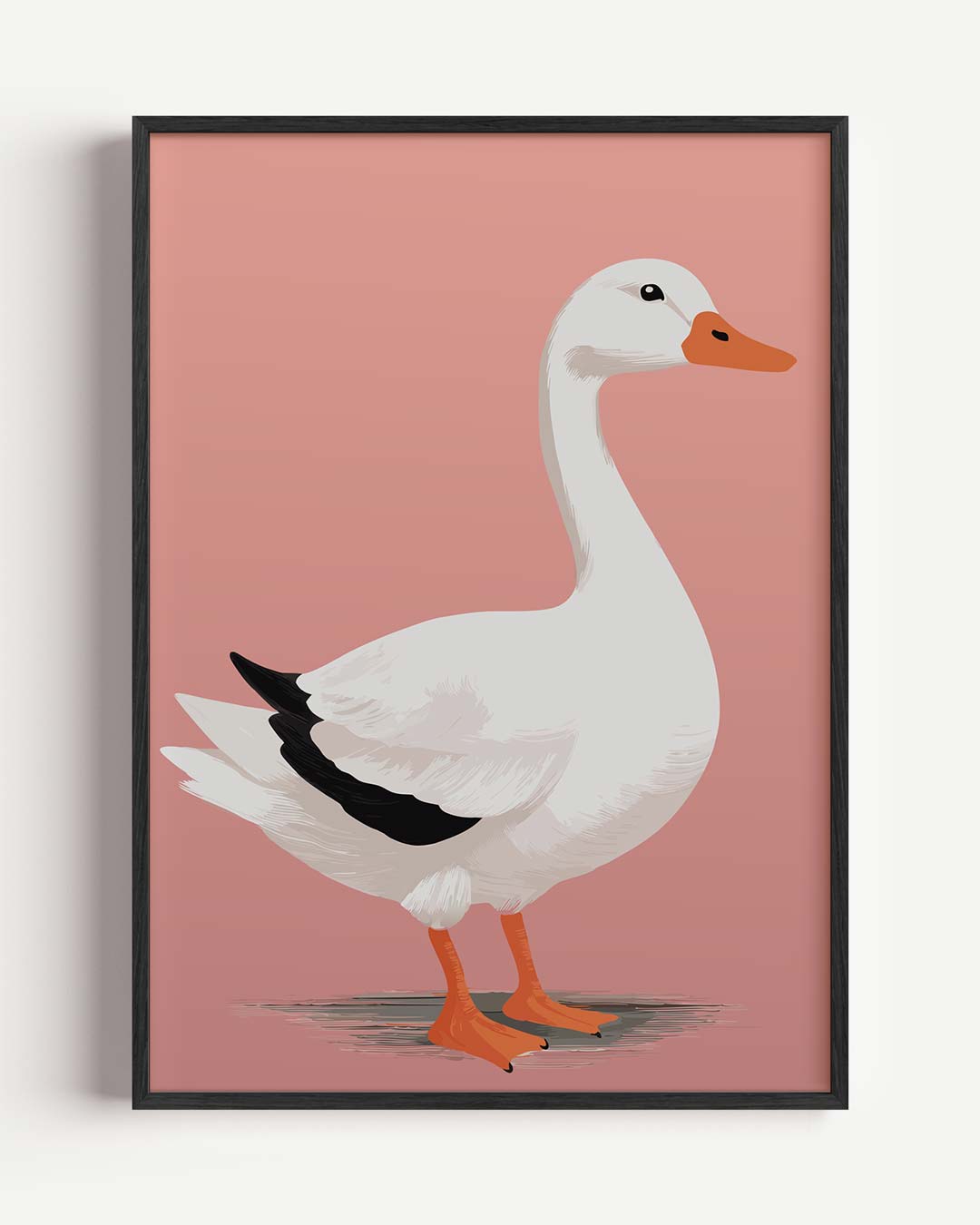 Elegante Gans Illustratie Poster-WallArtistic