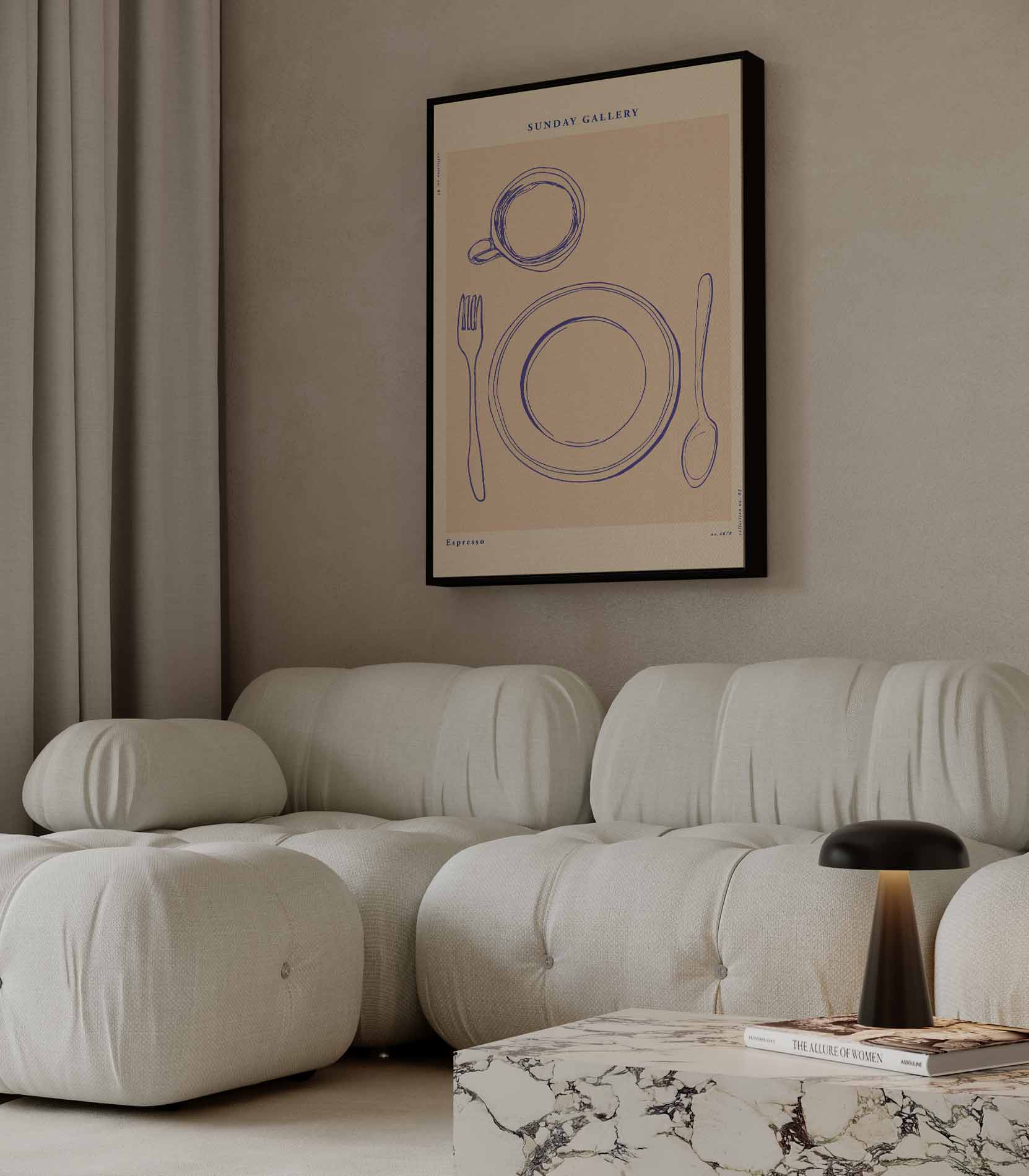 Zondagse Tafelschets Kunstwerk-canvas-dibond-plexiglas-wanddecoratie-WallArtistic