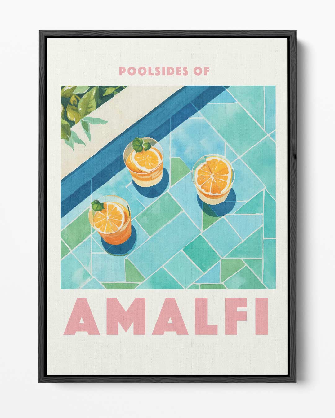 Poolside Genieten in Amalfi Kunstwerk-canvas-dibond-plexiglas-wanddecoratie-WallArtistic