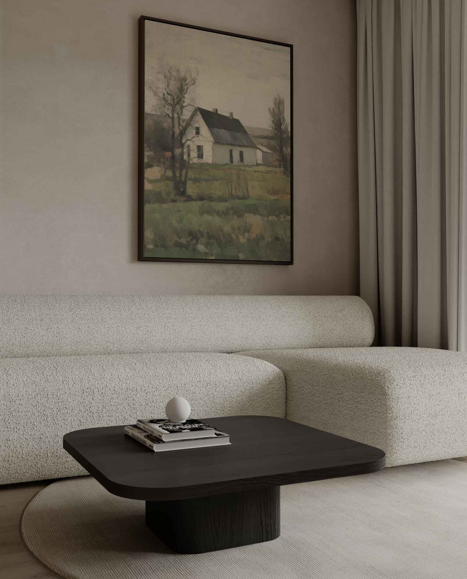 Rustiek Dorpstafereel Kunstwerk-canvas-dibond-plexiglas-wanddecoratie-WallArtistic