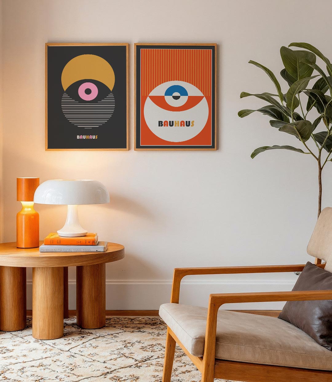 Cirkelvorm en strepen Posterset