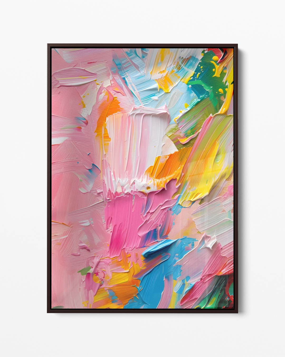 Kleurenexplosie Abstracte Schilderij Kunstwerk-canvas-dibond-plexiglas-wanddecoratie-WallArtistic