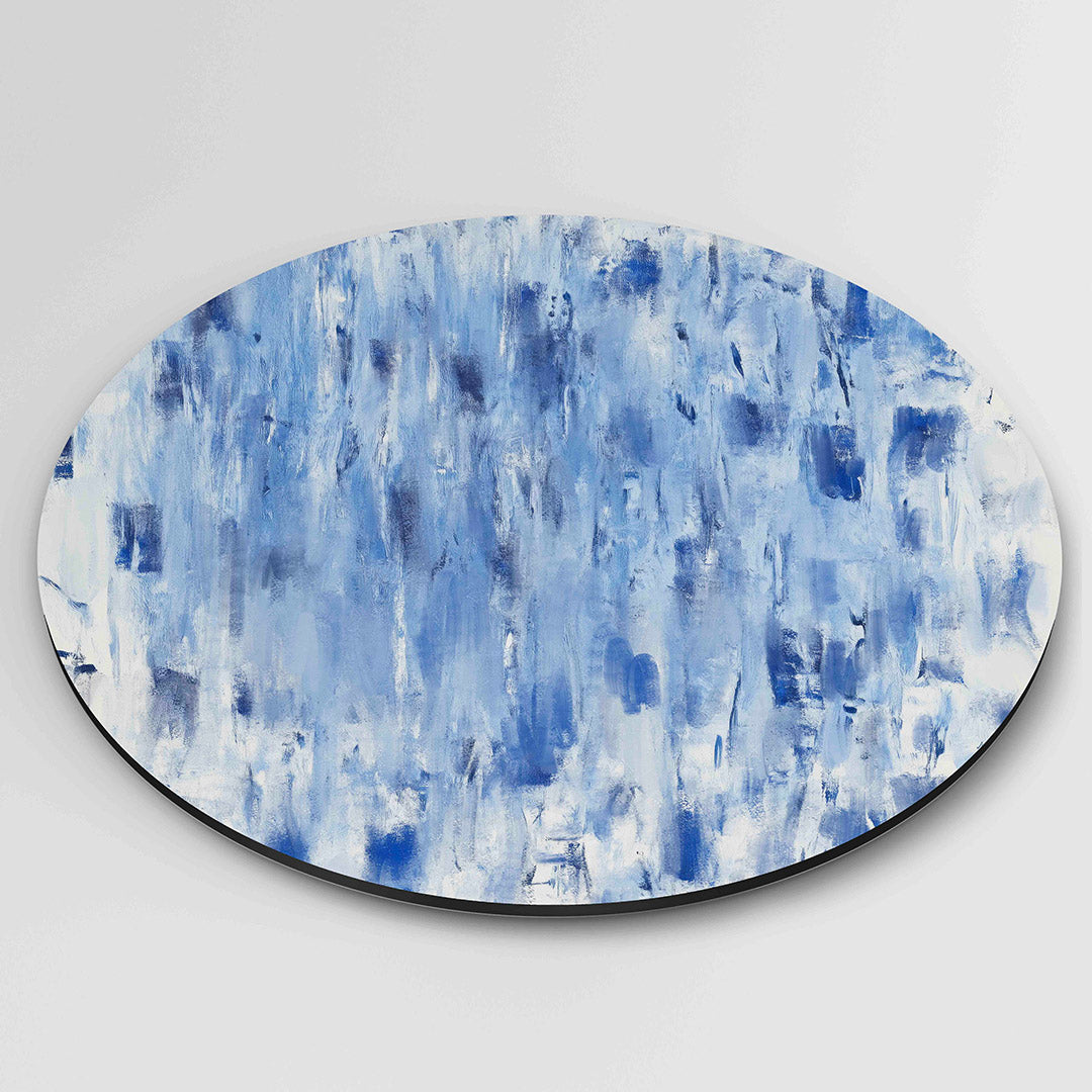 Blauwe abstracte Muurcirkel