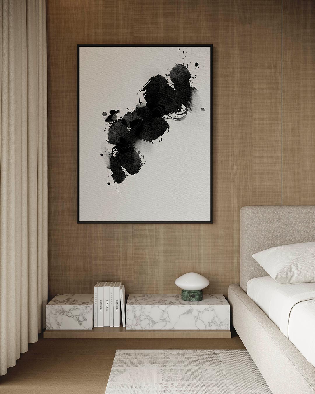Dynamische inktvlekken Kunstwerk