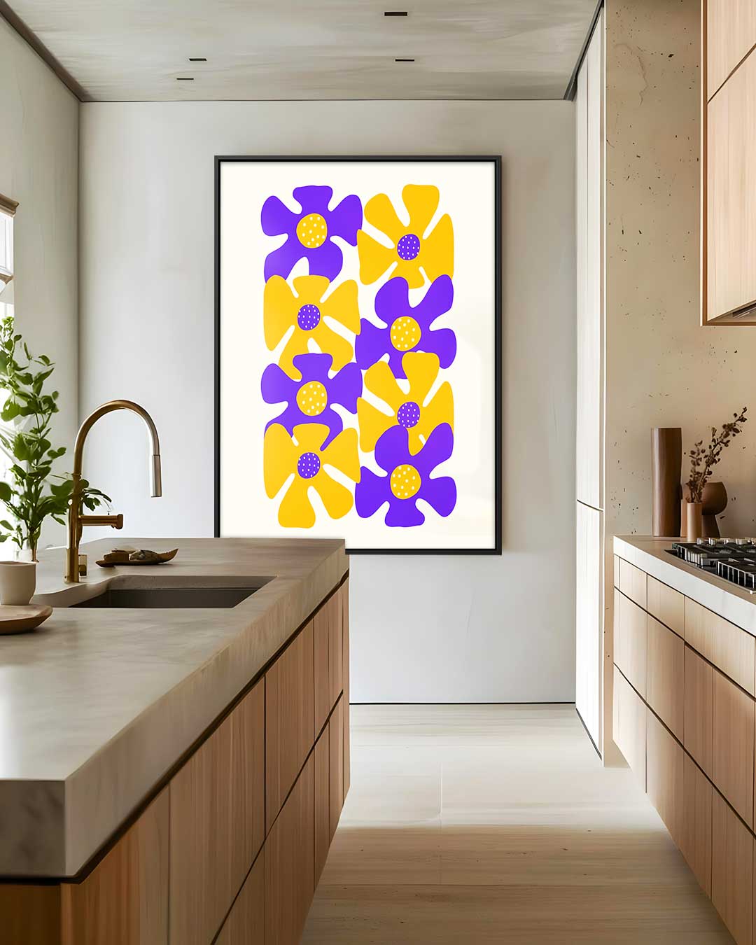 Kleurrijke Bloemenpracht Kunstwerk-canvas-dibond-plexiglas-wanddecoratie-WallArtistic