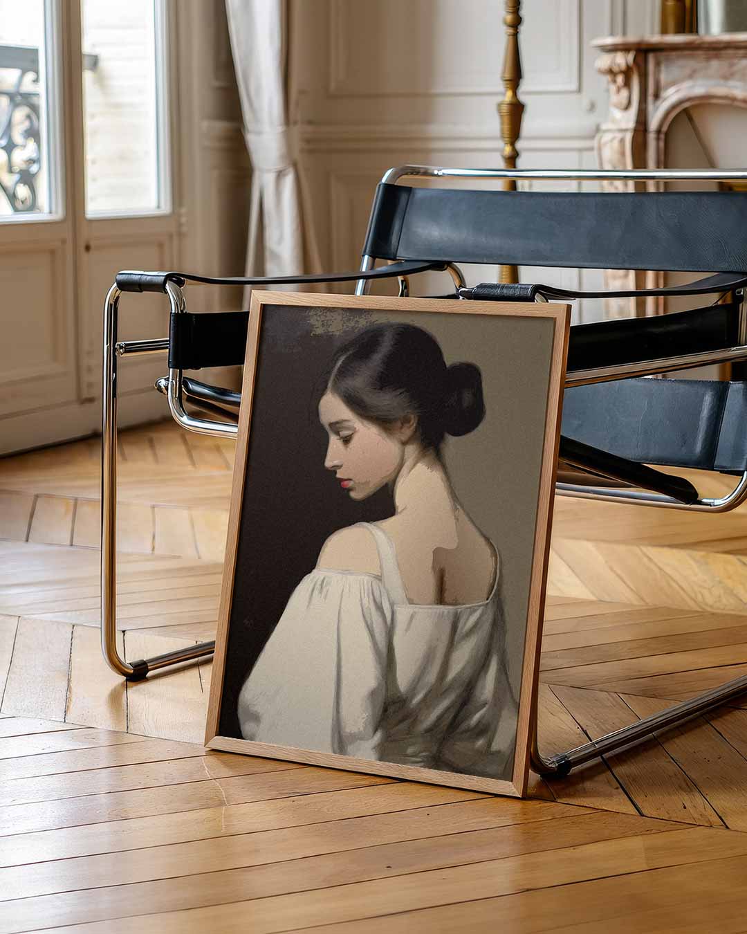Elegante Vrouwelijke Silhouet Poster