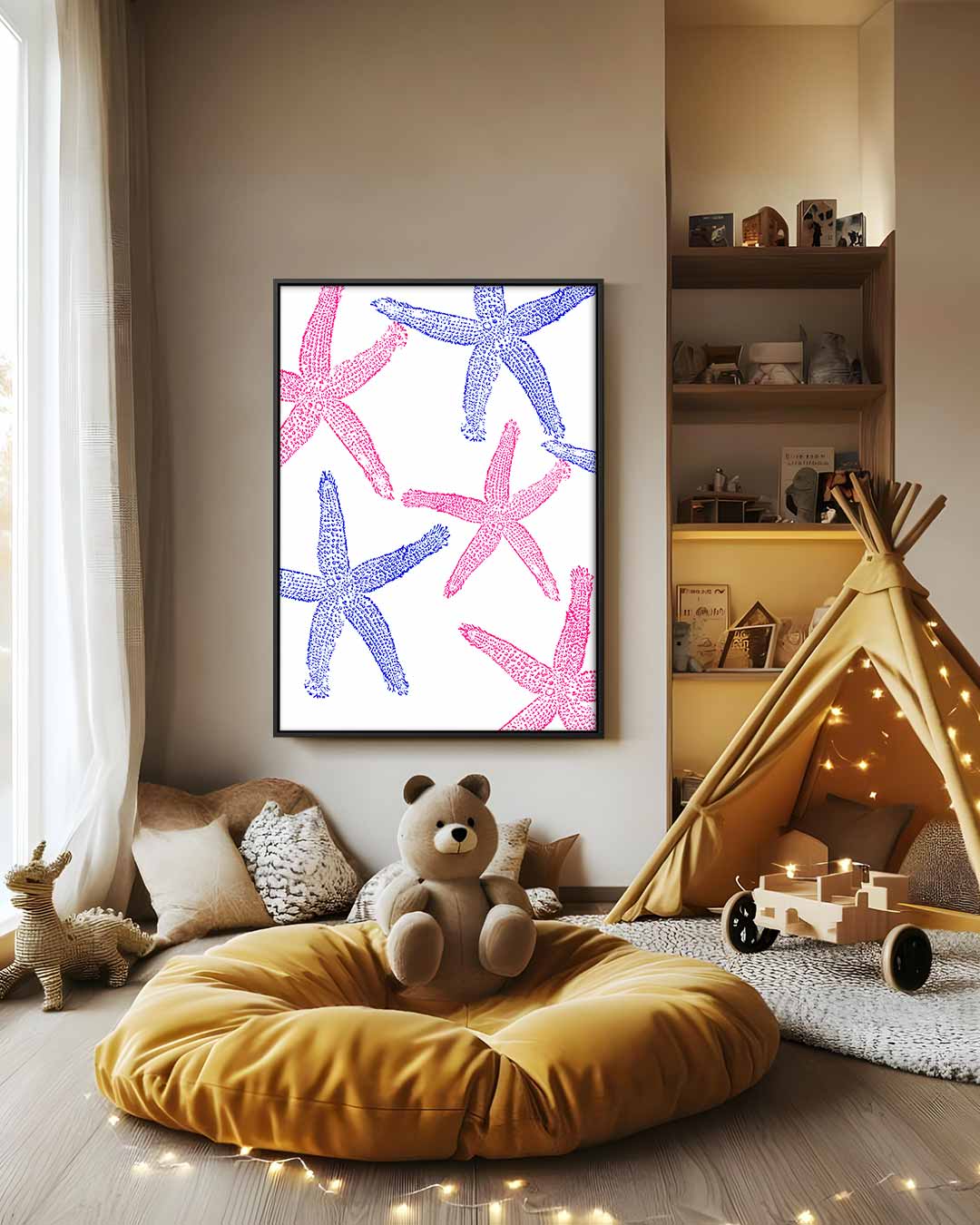 Zeesterrenfeest Kunstwerk-canvas-dibond-plexiglas-wanddecoratie-WallArtistic