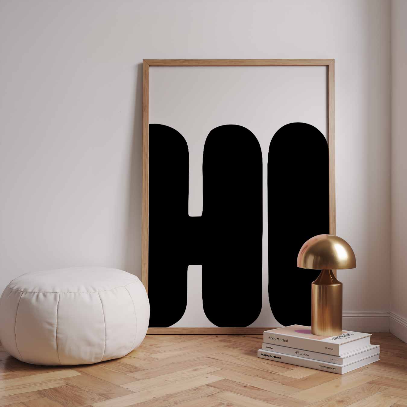 Zwart-Wit Minimalistische Typografie Poster-WallArtistic