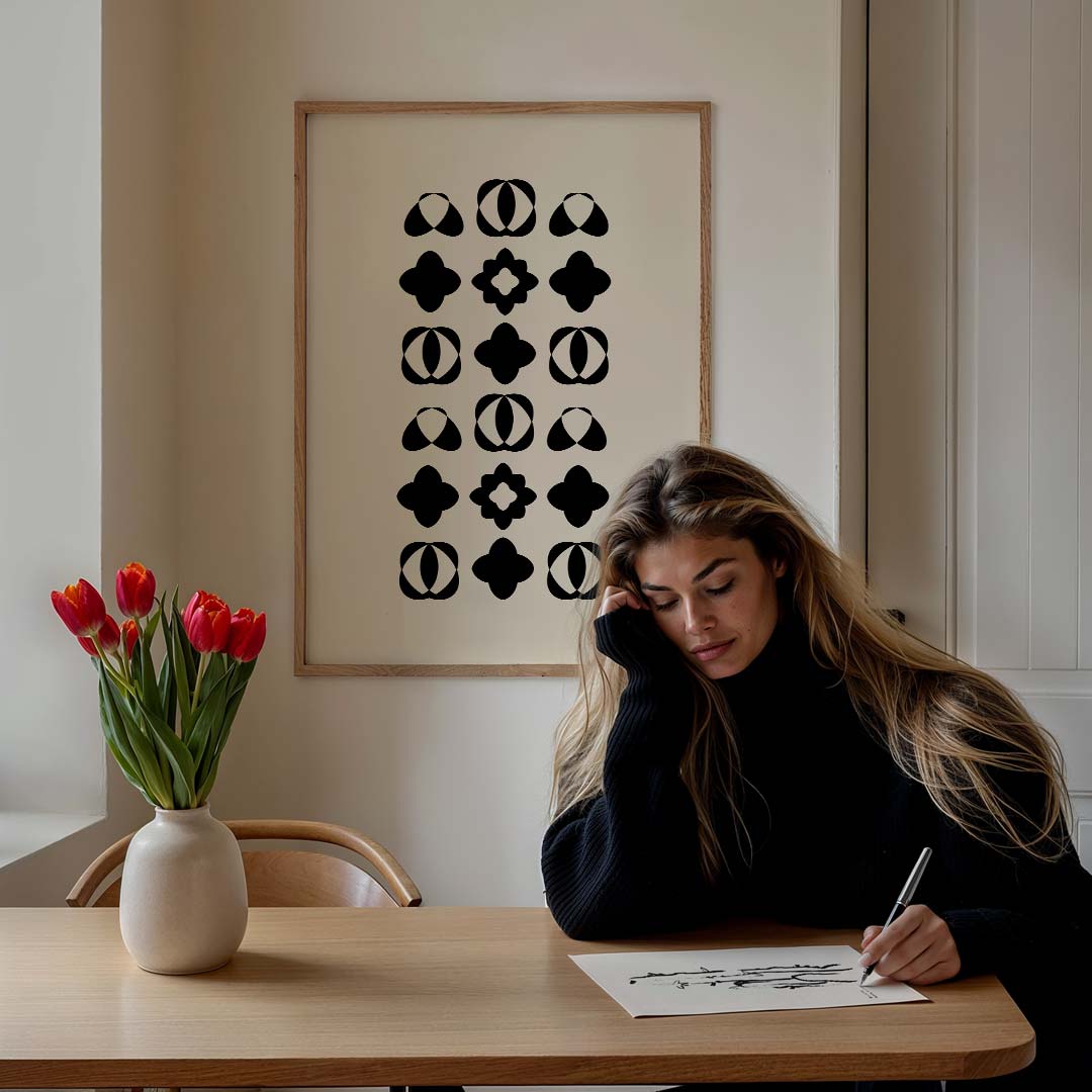 Stijlvolle Grafische Patroonposter-WallArtistic