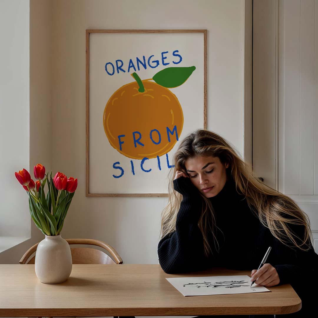 Siciliaanse Sinaasappelposter-WallArtistic