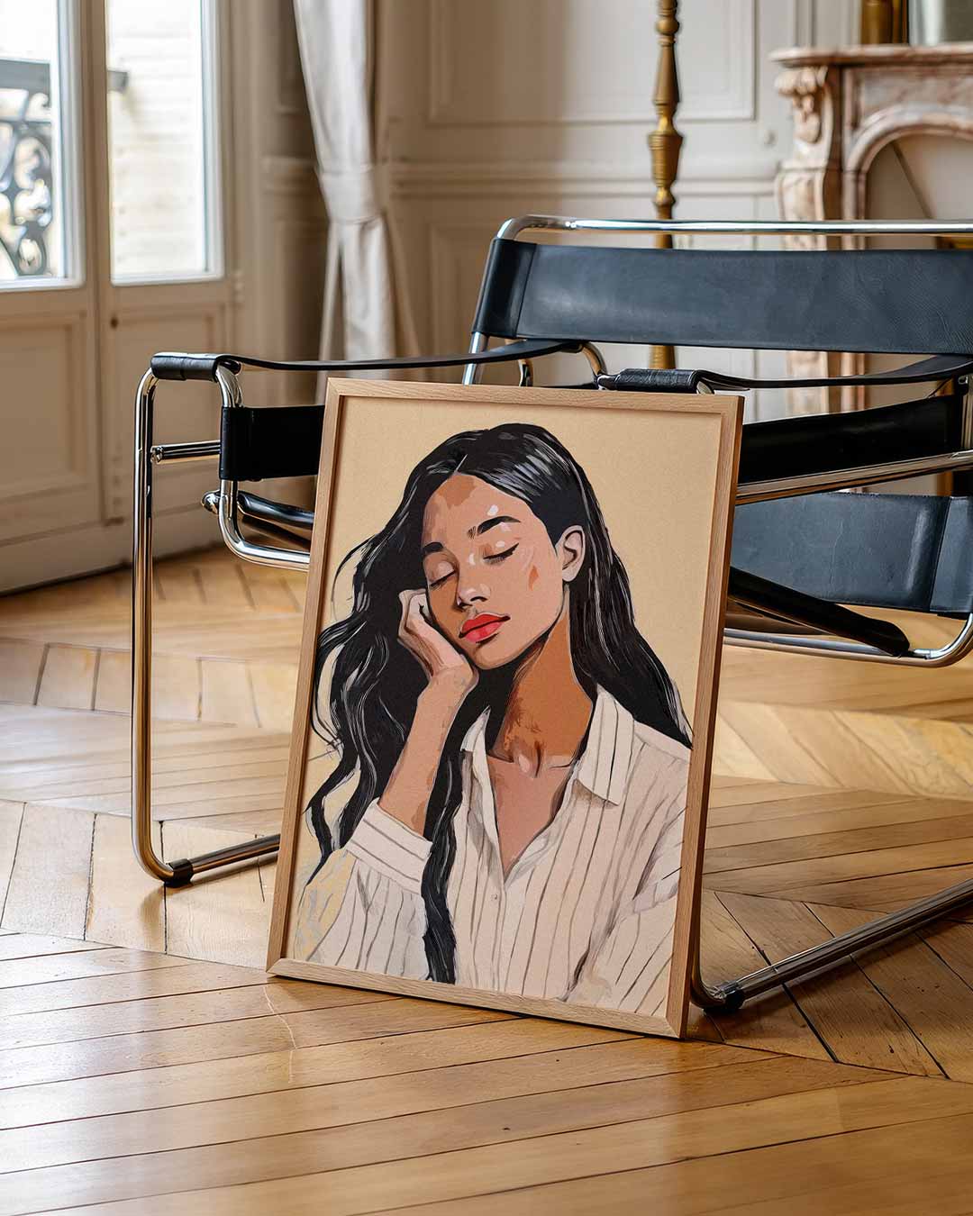 Dromerige Vrouw Portret Poster