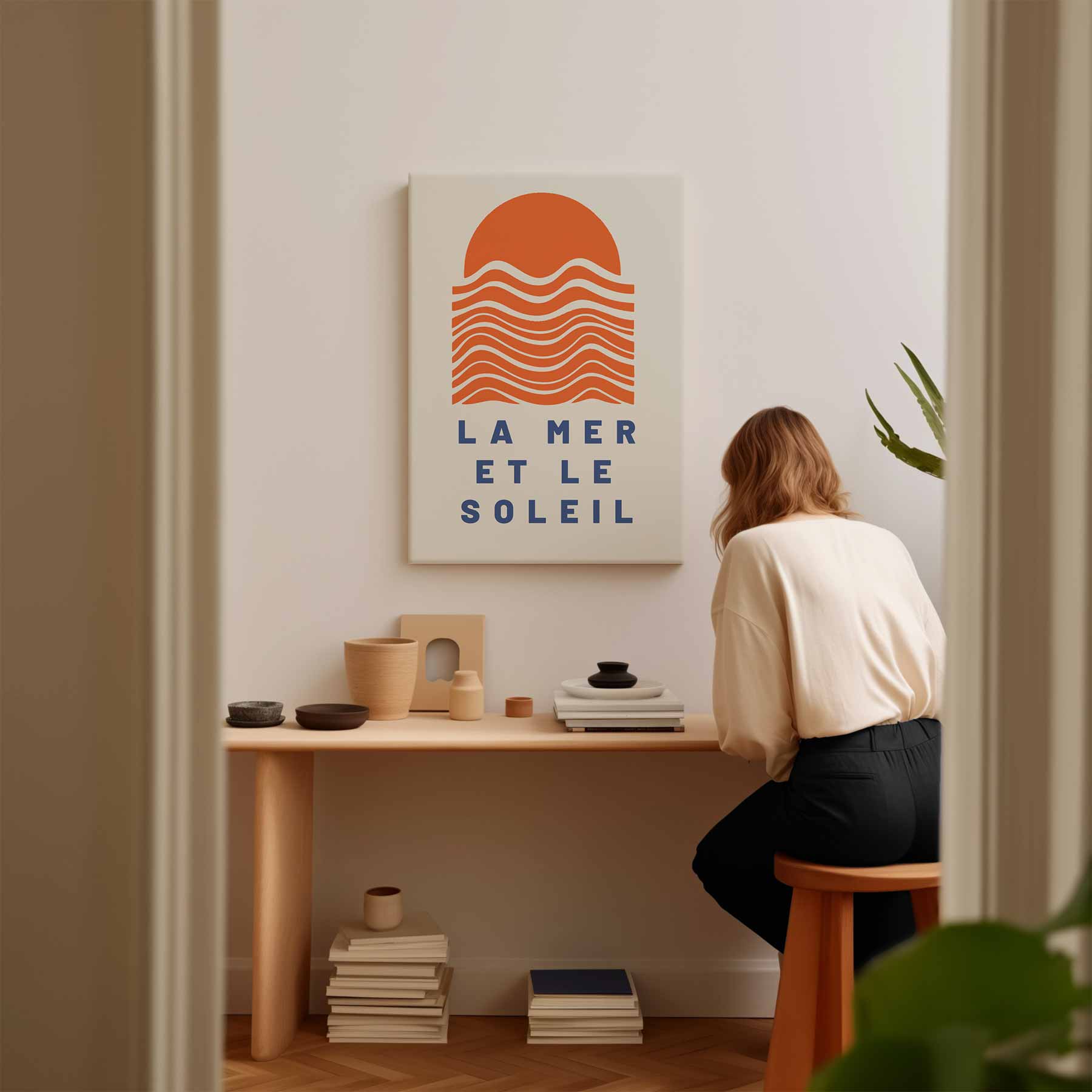 Zonsondergang aan Zee Kunstwerk-canvas-dibond-plexiglas-wanddecoratie-WallArtistic