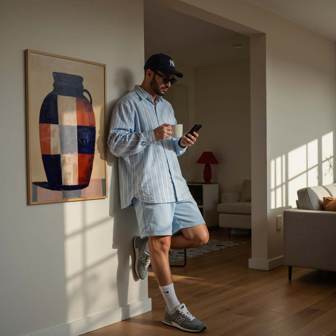 Kleurrijke Abstracte Vaas Poster-WallArtistic