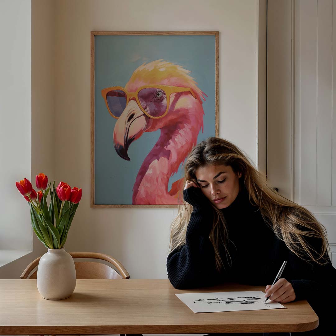 Coole Flamingo Poster-WallArtistic