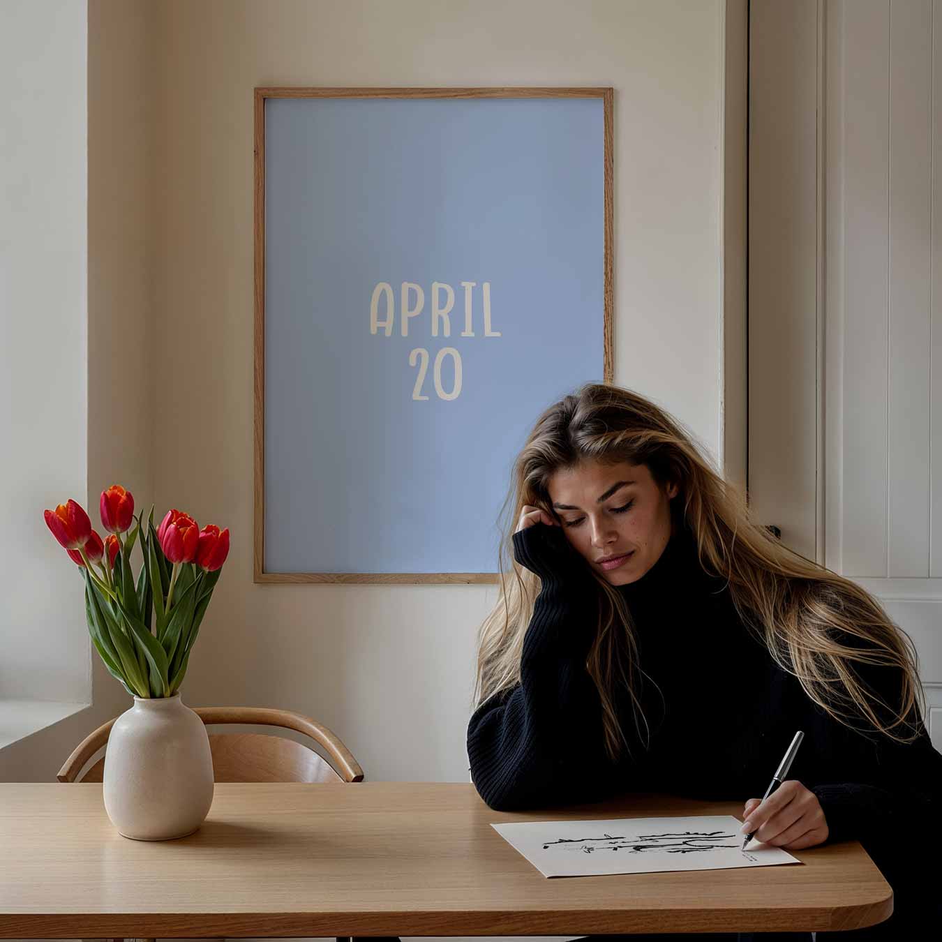 Zachte April Inspiratieposter-WallArtistic