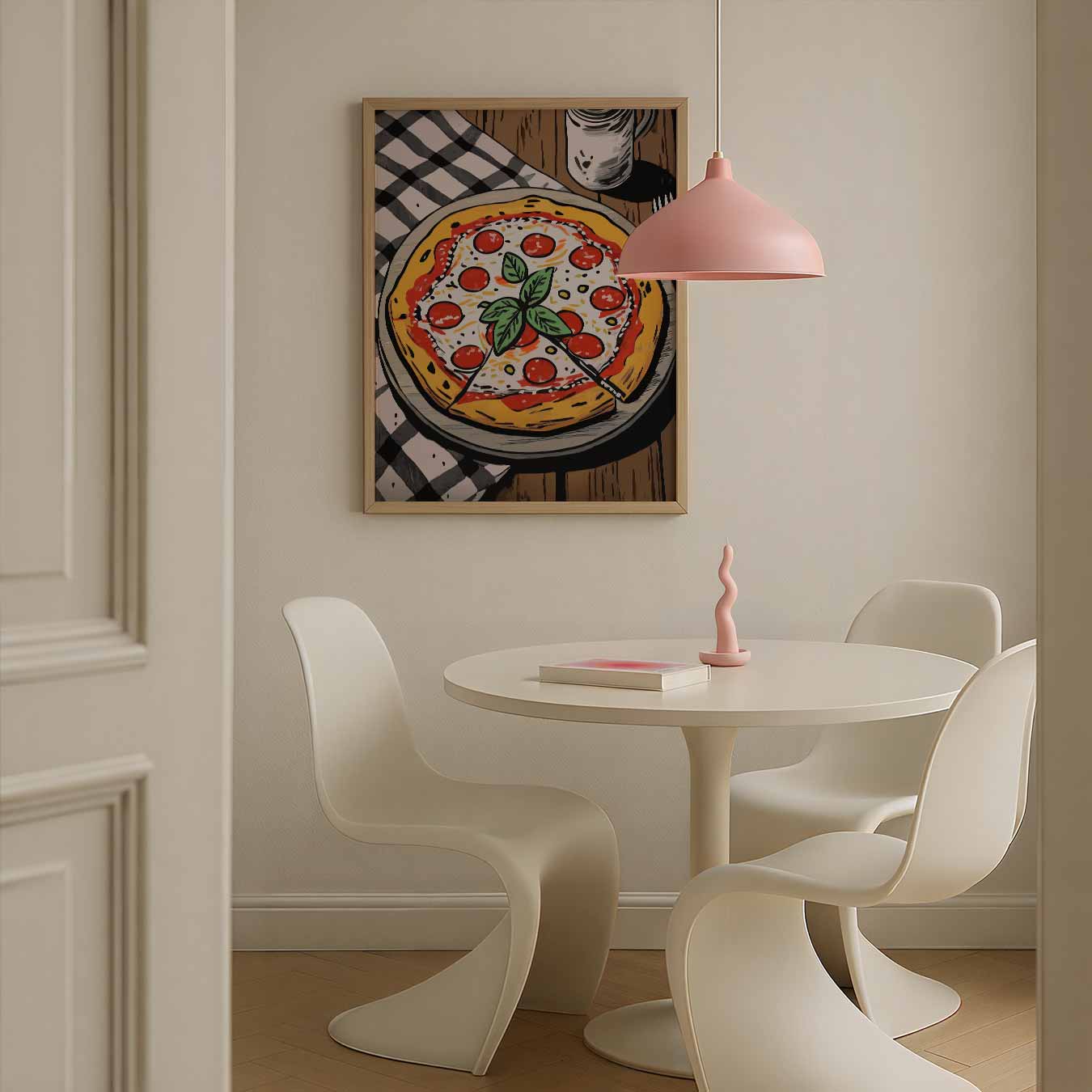 Pizza Illustratie Poster-WallArtistic