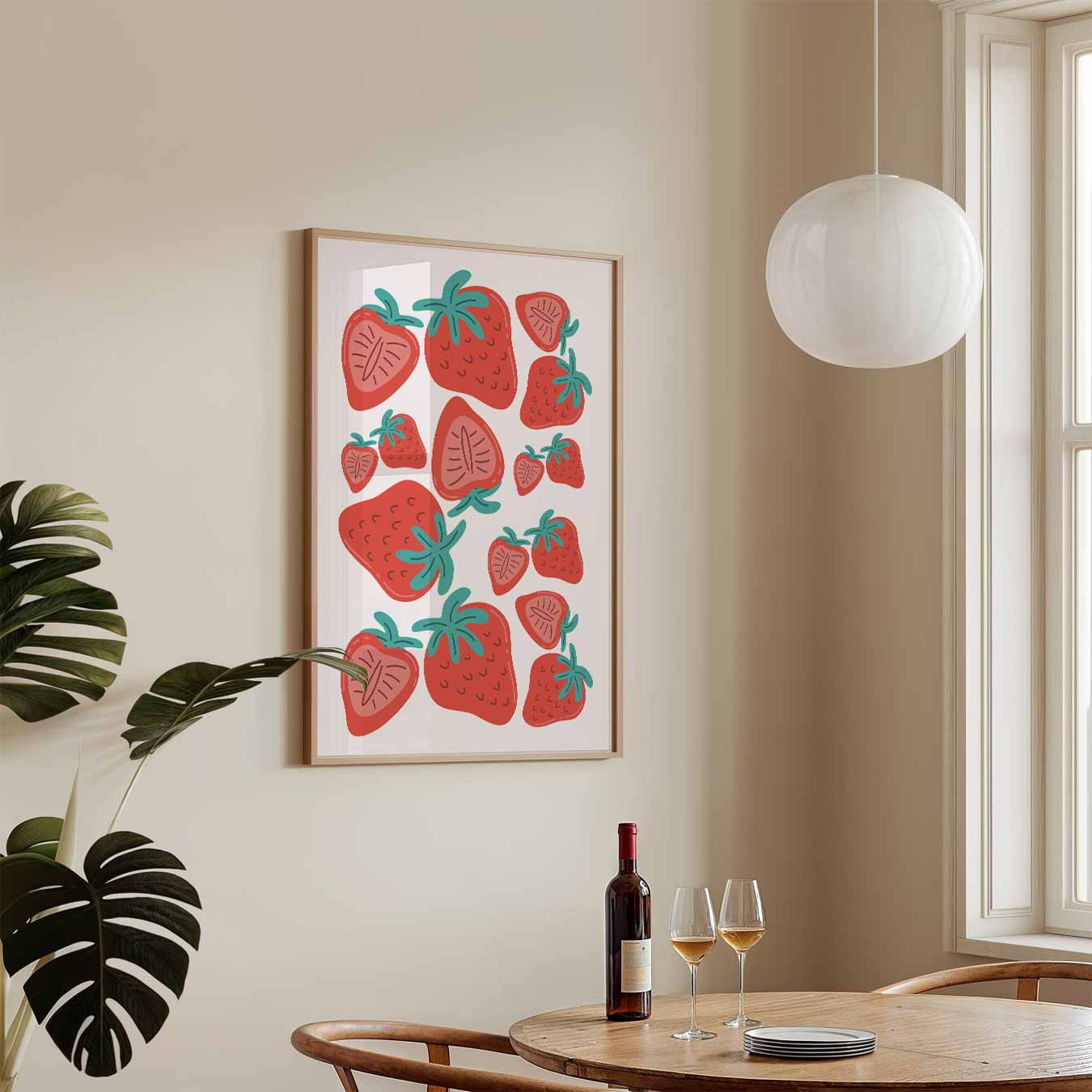 Lieve Aardbeien Poster-WallArtistic