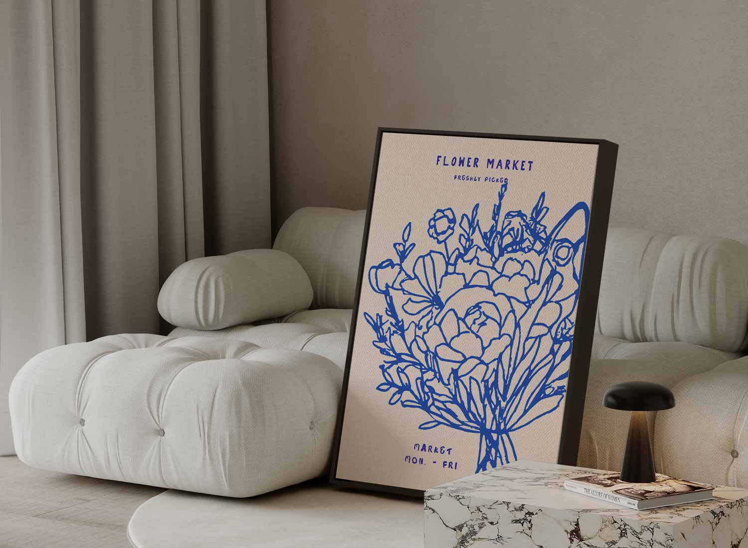 Bloemenmarkt Elegantie Kunstwerk-canvas-dibond-plexiglas-wanddecoratie-WallArtistic