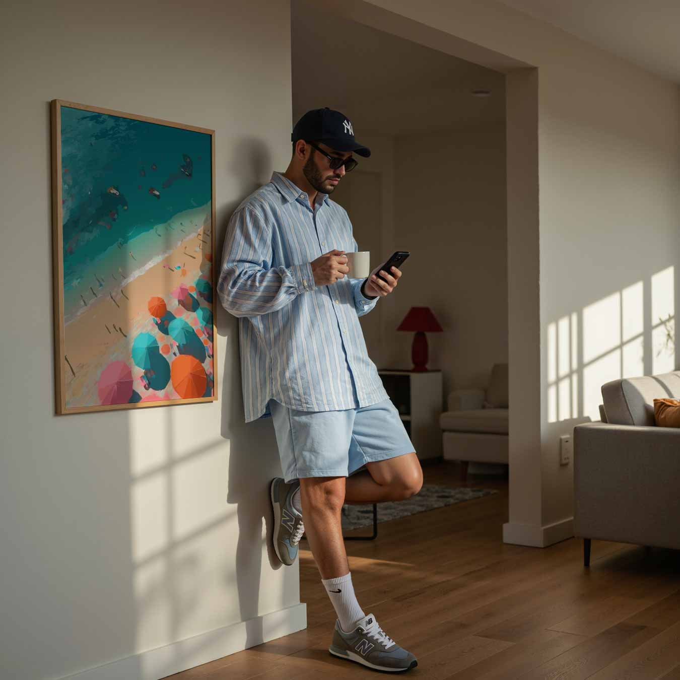 Zonnige Stranddag Poster-WallArtistic