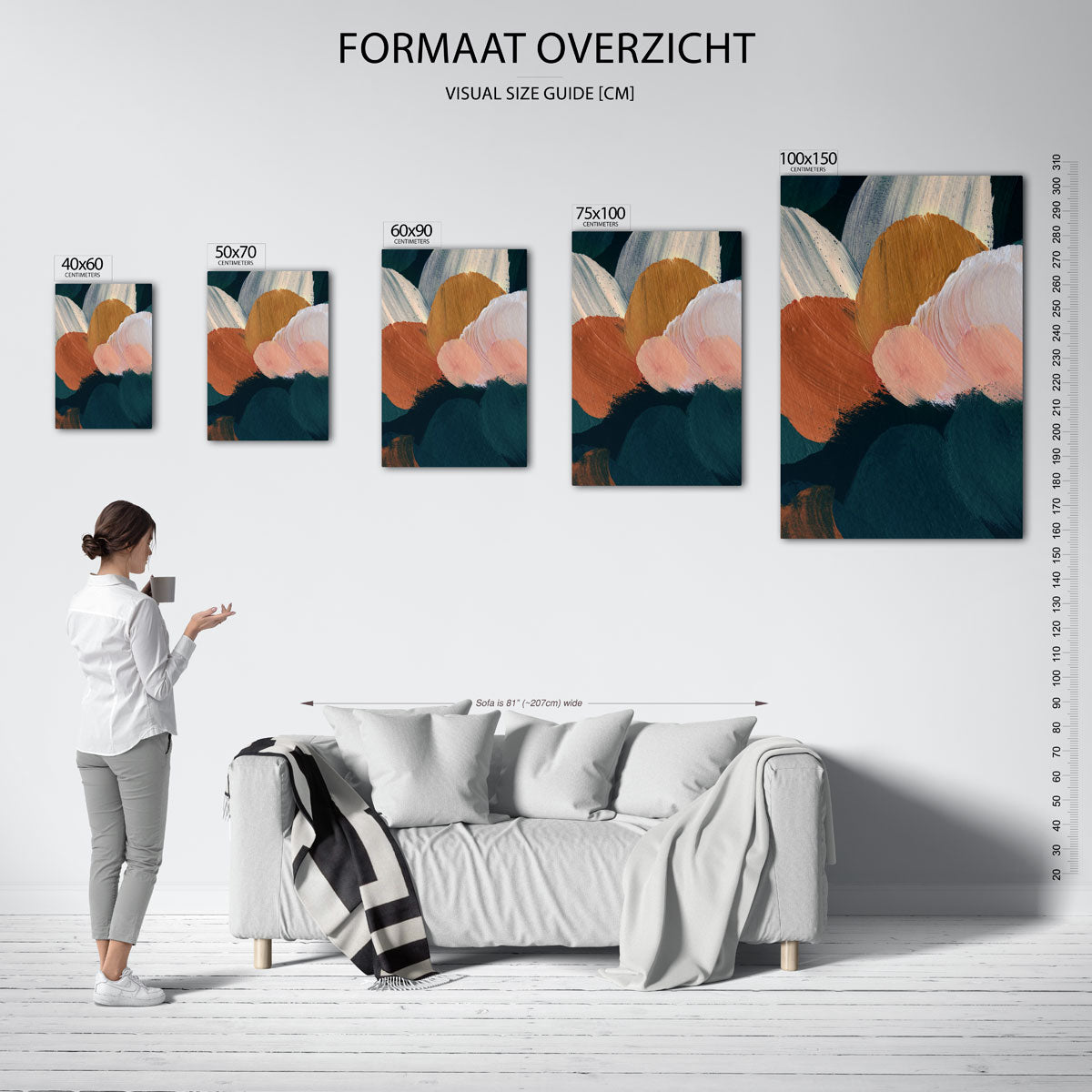 Organische kleurencompositie Kunstwerk