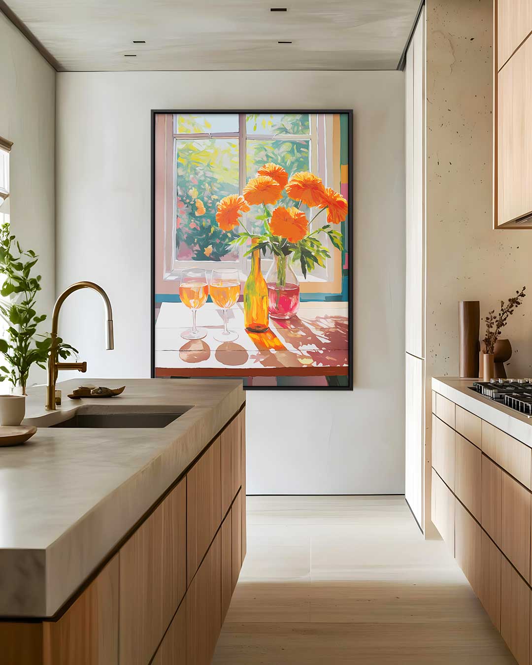 Zomers Licht in de Kamer Kunstwerk-canvas-dibond-plexiglas-wanddecoratie-WallArtistic