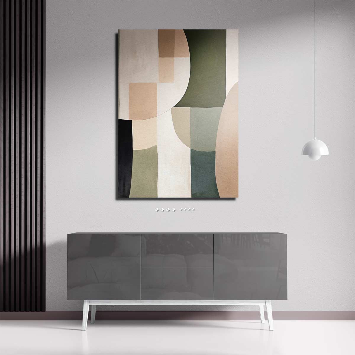 Harmonische Abstractie in Aardetinten Kunstwerk-canvas-dibond-plexiglas-wanddecoratie-WallArtistic