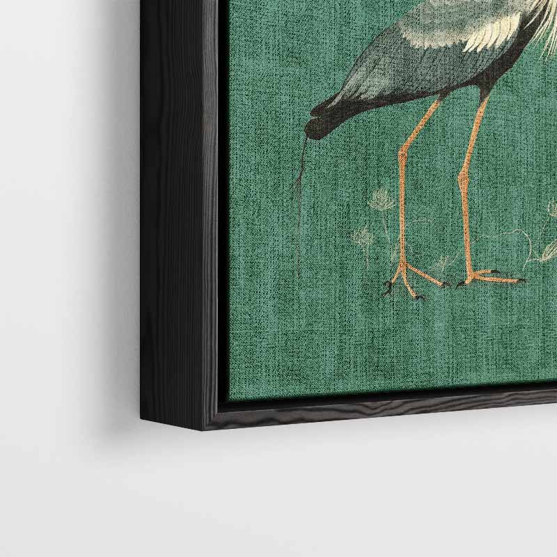 Elegante Kraanvogel Illustratie Kunstwerk-canvas-dibond-plexiglas-wanddecoratie-WallArtistic