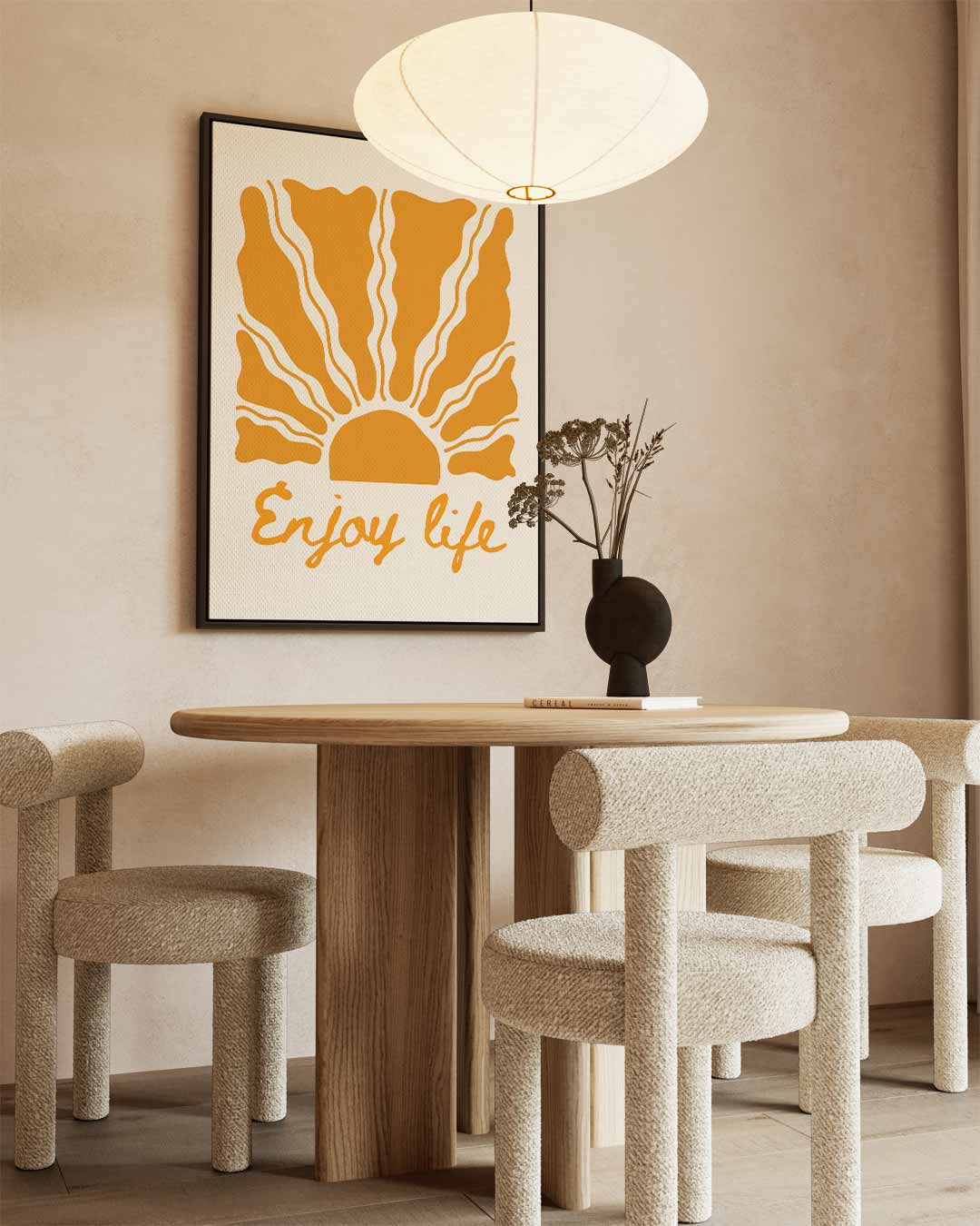Stralende Zon 'Enjoy Life' Kunstwerk Kunstwerk-canvas-dibond-plexiglas-wanddecoratie-WallArtistic