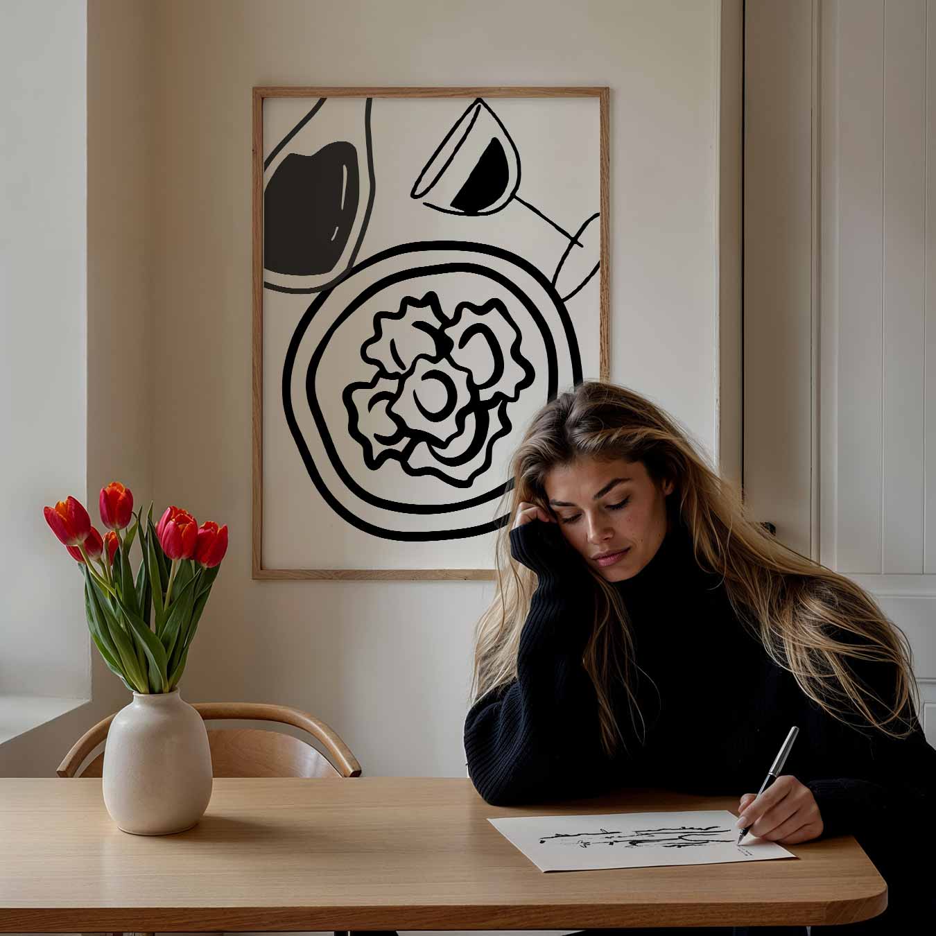 Moderne Culinaire Kunstposter-WallArtistic