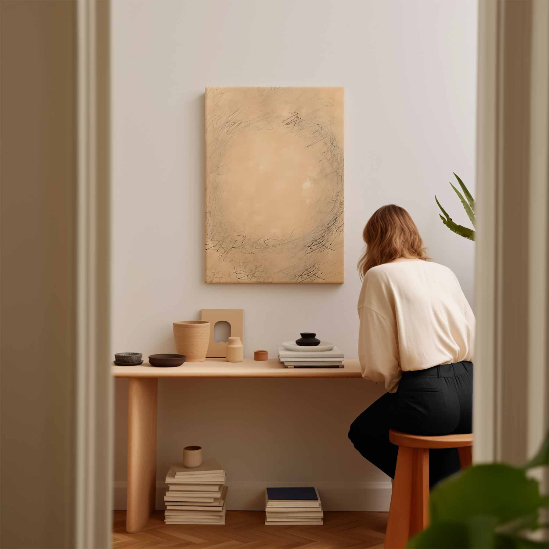 Rustige Wervelingen Kunstwerk-canvas-dibond-plexiglas-wanddecoratie-WallArtistic