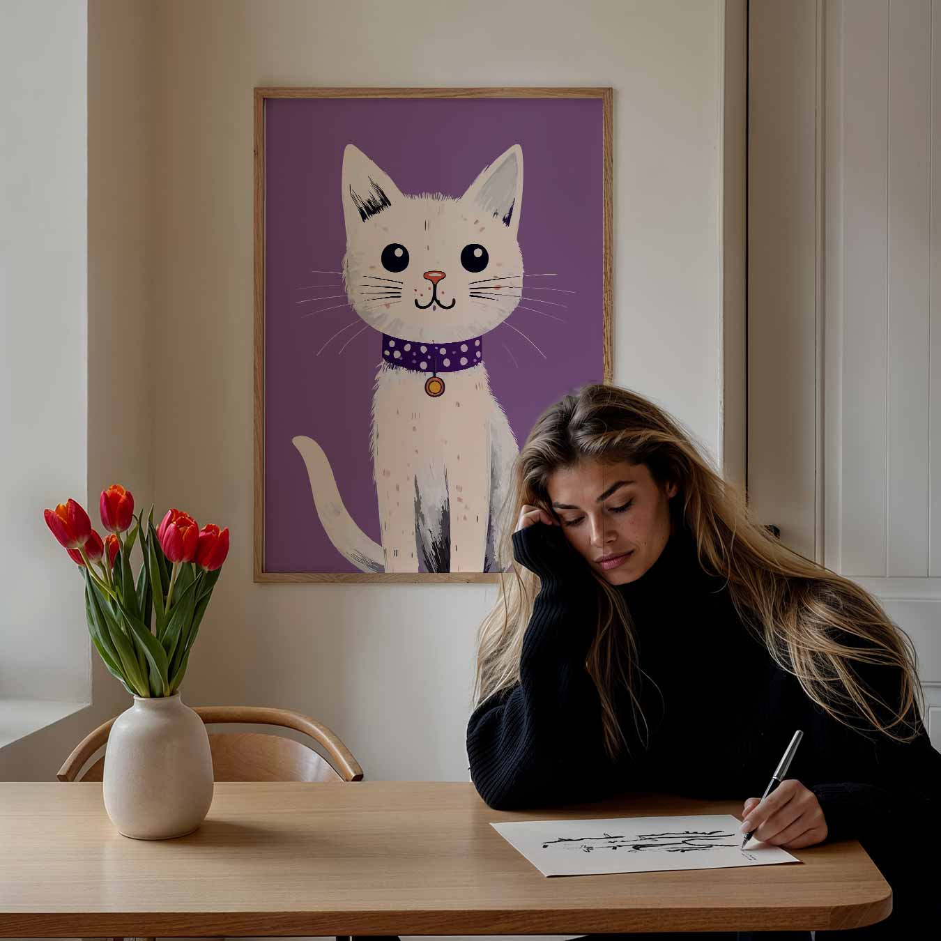 Schattige Kat Poster-WallArtistic