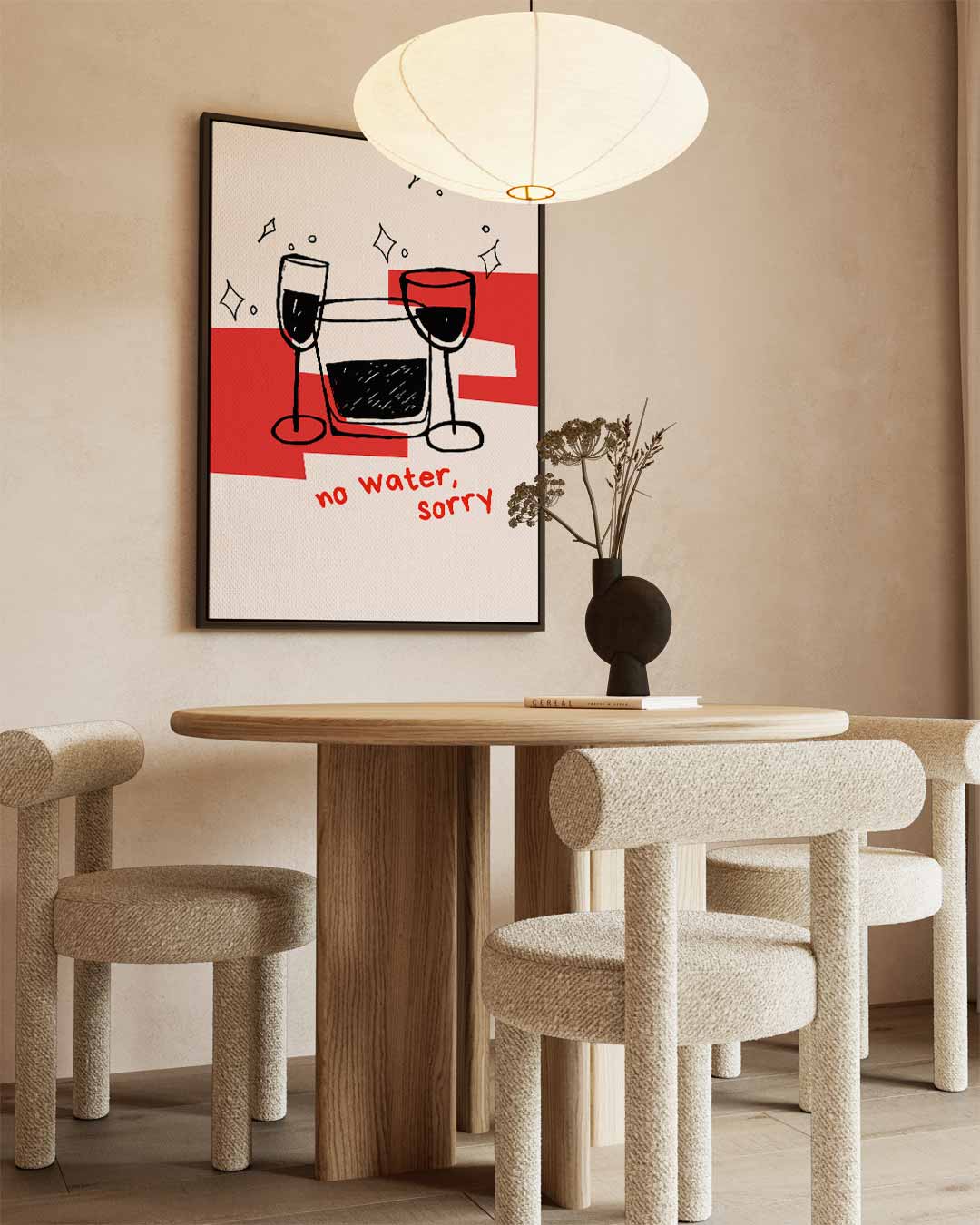 No Water, Sorry Kunstwerk-canvas-dibond-plexiglas-wanddecoratie-WallArtistic